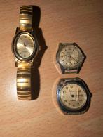 Drie Vintage Horloges - Opknappers of Onderdelen, Sieraden, Tassen en Uiterlijk, Horloges | Antiek, Ophalen of Verzenden, Staal