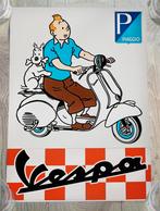 TIN TIN KUIFJE VESPA PIAGGIO Poster 40x60cm, Ophalen of Verzenden, Kuifje, Nieuw, Beeldje of Figuurtje