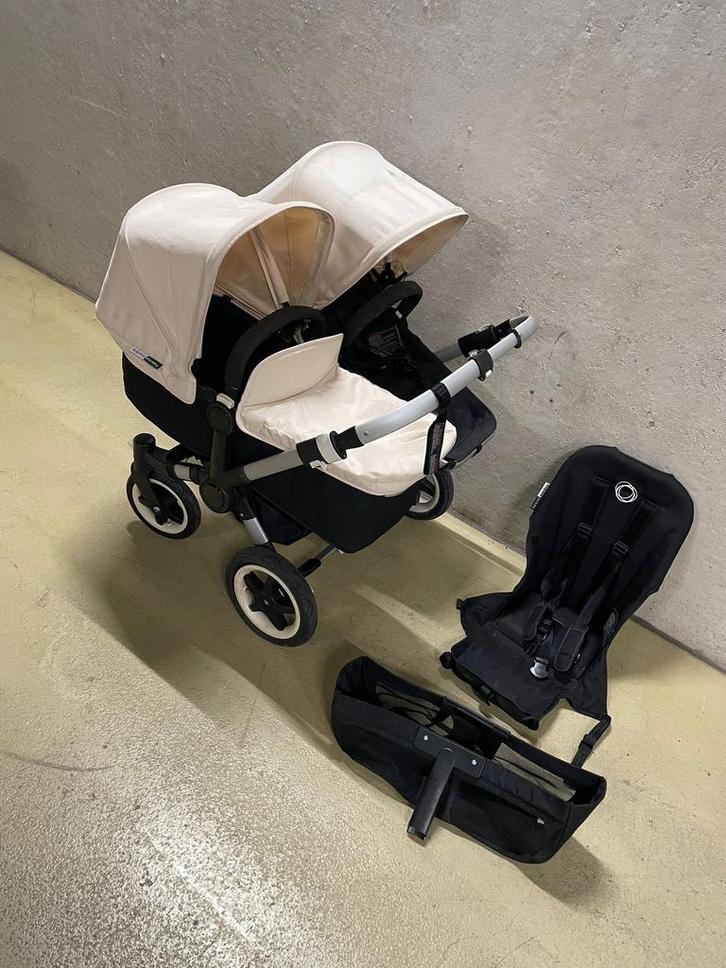 Bugaboo donkey duo, Kinderen en Baby's, Kinderwagens en Combinaties, Gebruikt, Combiwagen, Bugaboo, Duowagen, Luchtbanden, Met reiswieg