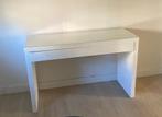 IKEA Malm Kaptafel Hoogglans Wit met Glasplaat, Huis en Inrichting, Ophalen, 100 tot 150 cm, Minder dan 100 cm, Glas