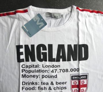 England t-shirt heren shirt voetbalshirt maat M 48/50 NIEUW beschikbaar voor biedingen
