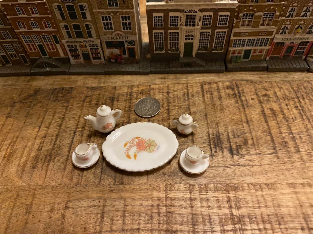 Miniatuur Servies Set -poppenhuis, Ophalen of Verzenden