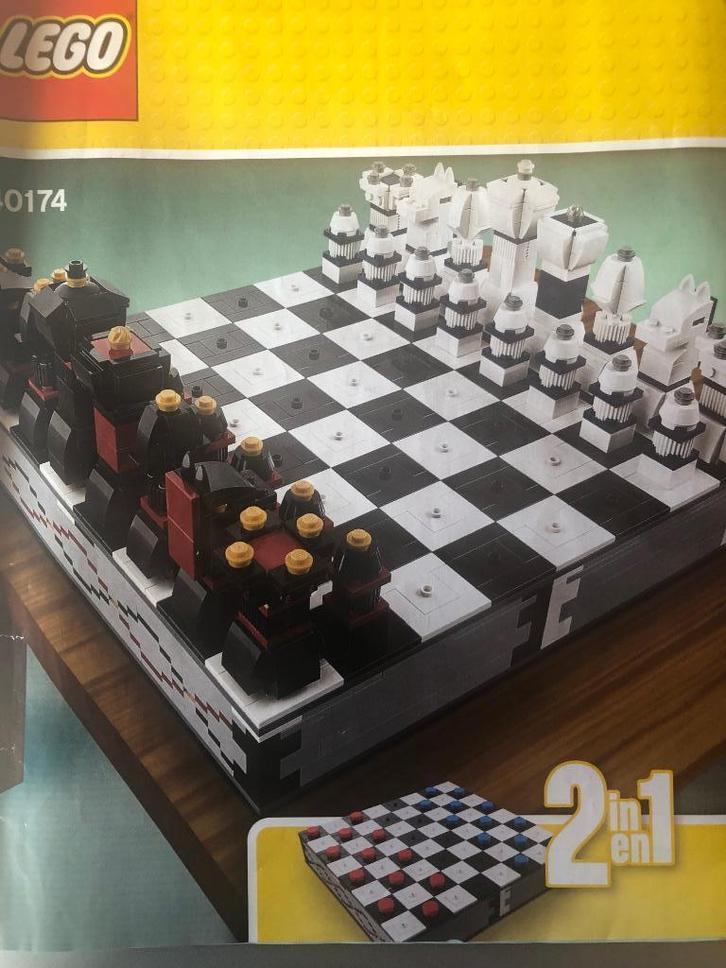 Lego Schaakset met originele doos Kerst!, Kinderen en Baby's, Speelgoed | Duplo en Lego, Zo goed als nieuw, Lego, Complete set