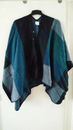 Nieuw blauw zwart omslagdoek poncho sjaal ms mode, MS Mode, Ophalen of Verzenden, Nieuw, Sjaal