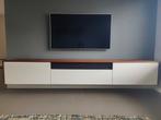 TV Meubel Walnootfineer met Speakerdoek, Ophalen, Zo goed als nieuw, 200 cm of meer, Minder dan 100 cm