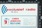 Sticker: Exclusief Radio - Chris Jordans Reclame - Wanroij, Film, Tv of Omroep, Ophalen of Verzenden