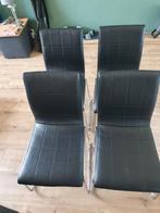 zwarte eetkamerstoelen 6x, Huis en Inrichting, Stoelen, Ophalen, Gebruikt, Zwart, Vijf, Zes of meer stoelen