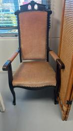 stoel, Gebruikt, Bruin, Stof, Eén