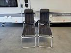 2 campingstoelen met afneembare hoofdsteun en voetenbank, Caravans en Kamperen, Kampeermeubelen, Ophalen, Zo goed als nieuw, Campingstoel