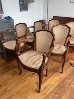 Vintage eettafelstoelen  Louis XV 6x, Antiek en Kunst, Antiek | Meubels | Stoelen en Banken, Ophalen