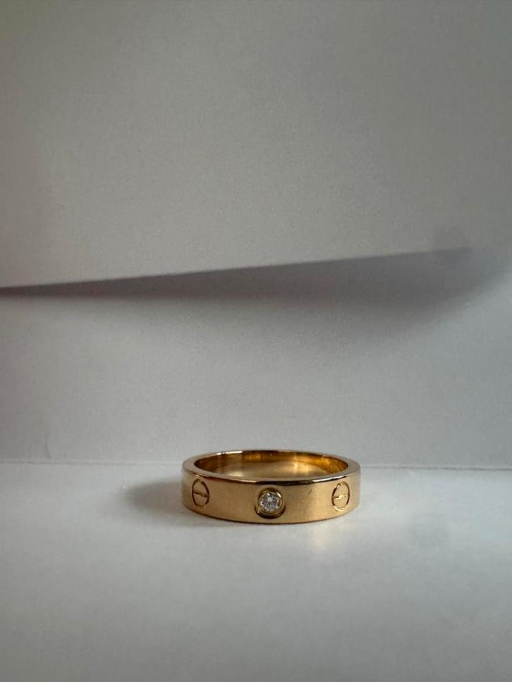 Cartier Love Ring - 18K Goud & Diamant - Maat 52, Sieraden, Tassen en Uiterlijk, Ringen, Zo goed als nieuw, Dame, 17 tot 18, Goud