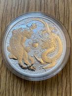 Australia Myths & legends 2018 Dragon&tiger- oplage 50.000!!, Ophalen of Verzenden, Zilver