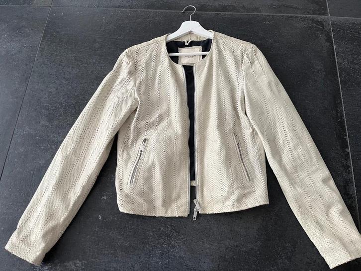 Oncia leren biker jack off white maat 40 geperforeerd leer, Kleding | Dames, Jassen | Zomer, Zo goed als nieuw, Maat 38/40 (M)