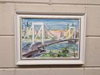 Brug over het Water  Jozsef Molnar  ( Hongarije ), Antiek en Kunst, Kunst | Schilderijen | Klassiek, Ophalen of Verzenden