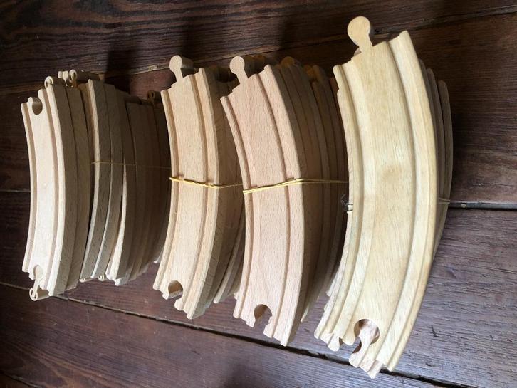 houten train rails uitbreidingsset, Kinderen en Baby's, Speelgoed | Bouwstenen, Zo goed als nieuw, Overige merken, Ophalen of Verzenden