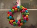 Vilten ballen krans,v.a 25,00e, Ophalen of Verzenden, Gebruikt