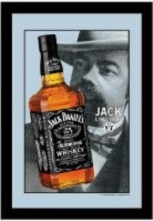 Jack Daniels Jack lives here reclame spiegel wand decoratie, Verzamelen, Merken en Reclamevoorwerpen, Nieuw, Ophalen of Verzenden