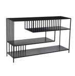 Metalen wandtafel sidetable zwart 140 cm, Ophalen, Zo goed als nieuw, Metaal, 25 tot 50 cm