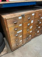 Antieke ladekast ladekasten archiefkast, Ophalen, 50 tot 100 cm, Zo goed als nieuw, 3 of 4 laden
