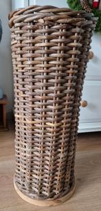 Wc rollen houder riet + hout, Ophalen, Zo goed als nieuw, Overige kleuren, Overige typen