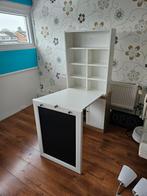 Uitklap tafel/bureau voor 2 personen, Huis en Inrichting, Tafels | Eettafels, Ophalen, Gebruikt, Tot twee personen, 50 tot 100 cm