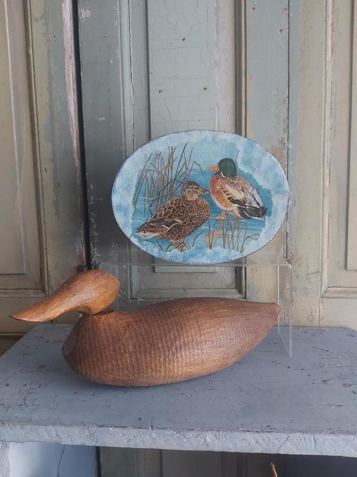 Mooie oude houten lokeend , lok eend, Antiek en Kunst, Curiosa en Brocante, Ophalen of Verzenden