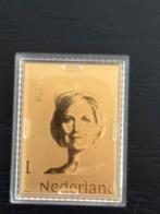 Goudkleurige Postzegel Koningin Máxima - Verzamelobject, Ophalen of Verzenden, Postfris