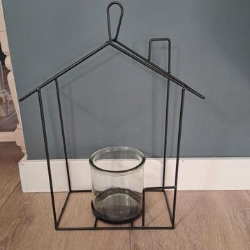 Metalen Voederhuisje met Glazen Pot beschikbaar voor biedingen