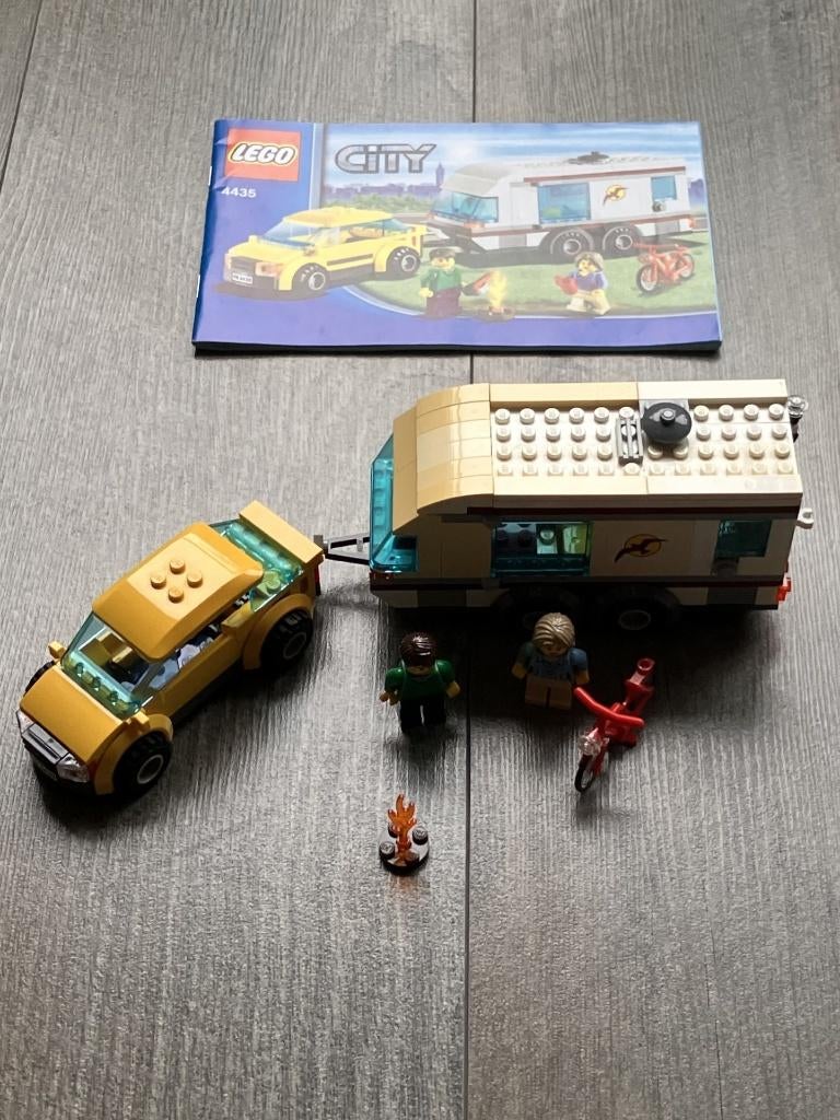 LEGO City Auto met Caravan - 4435, Ophalen of Verzenden, Gebruikt, Complete set, Lego