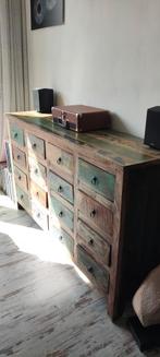 Massief houten dressoir/ladenkast, Huis en Inrichting, Kasten | Dressoirs, Ophalen, Zo goed als nieuw, 25 tot 50 cm, 150 tot 200 cm