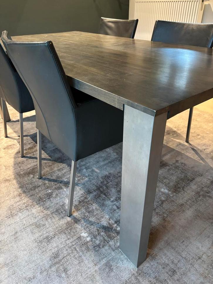 Eettafel met 4 stoelen - Sanders Meubelstad, Huis en Inrichting, Tafels | Eettafels, Gebruikt, 100 tot 150 cm, 150 tot 200 cm