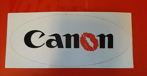 Vintage grotere sticker Canon fototoestel camera logo merk, Verzamelen, Stickers, Zo goed als nieuw, Overige typen, Ophalen of Verzenden