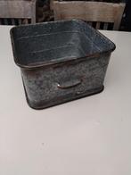 ZINKEN BAK VIERKANT 27,5X27,5CM EN 16CM HOOG LADE BAK NIEUW, Antiek en Kunst, Ophalen