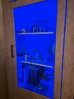 Vitrinekast met RGB LED Pronto Wonen (185 cm) Oak Wood, Ophalen, 50 tot 100 cm, Zo goed als nieuw, 150 tot 200 cm