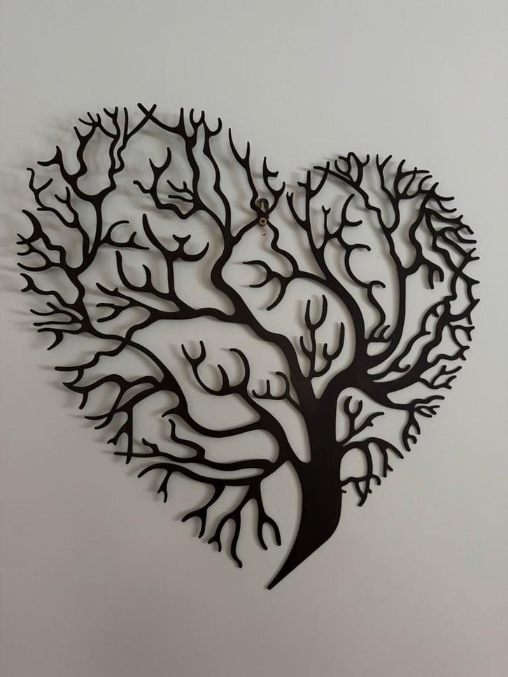 Metalen levensboom hart, Huis en Inrichting, Woonaccessoires | Wanddecoraties, Nieuw, Ophalen of Verzenden