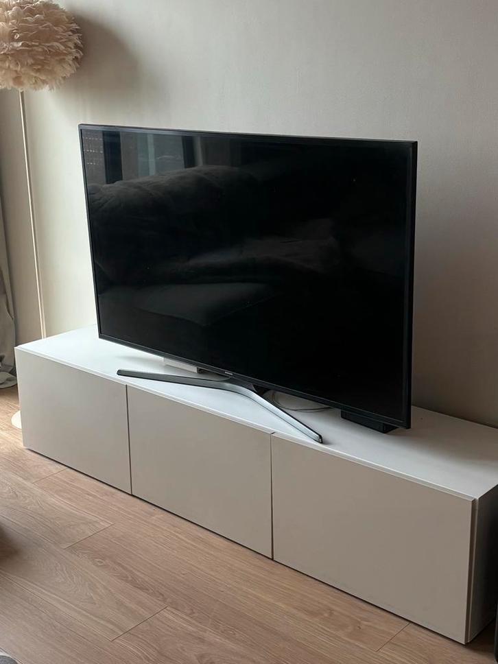 IKEA BESTÅ Tv-meubel wit/beige - 180cm, Huis en Inrichting, Kasten | Televisiemeubels, Zo goed als nieuw, Ophalen
