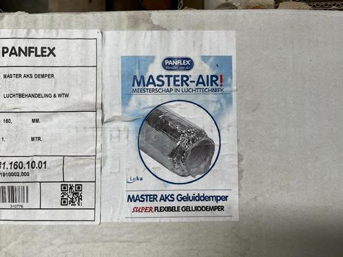 Panflex Master ISO AKS geluiddemper WB (afgetaped) 160mm 1 m, Doe-het-zelf en Verbouw, Ventilatie en Afzuiging, Nieuw, Ophalen