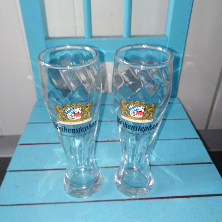 Weihenstephen proef bierglaasjes 0,1 liter set van 2, Verzamelen, Biermerken, Zo goed als nieuw, Glas of Glazen, Overige merken
