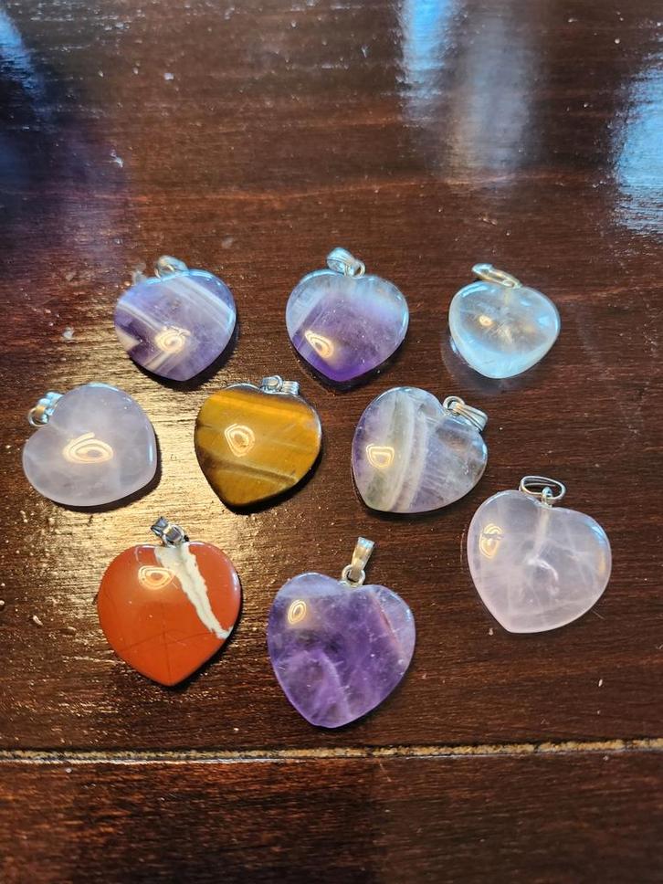 Edelsteen Hangers/Bedels - 2cm - V.A. €4, Sieraden, Tassen en Uiterlijk, Kettinghangers, Nieuw, Steen of Mineraal, Overige kleuren