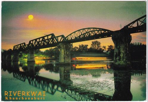 River Kwai Bridge Khanchanabun Thayland (de dodenbrug Birma), Verzamelen, Ansichtkaarten | Buitenland, Gelopen, Buiten Europa