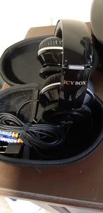 Zwarte Koptelefoon - Icy Box, Ophalen of Verzenden, Gebruikt, Over oor (circumaural), Overige merken