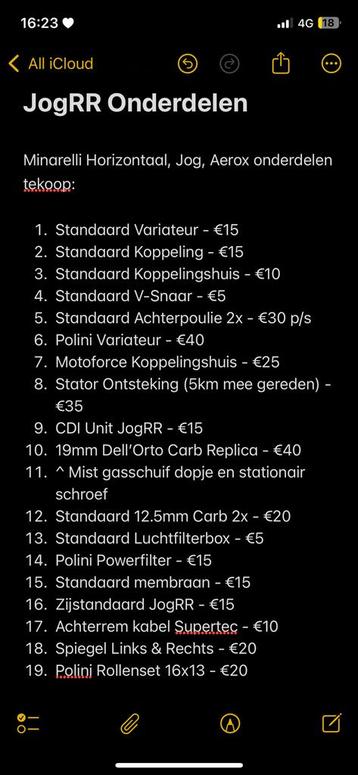 Minarelli Horizontaal Onderdelen Tekoop! beschikbaar voor biedingen