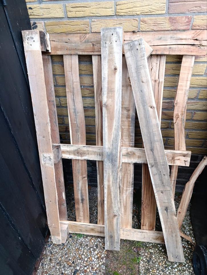 Pallet met losse lat - Hout voor hergebruik, Doe-het-zelf en Verbouw, Hout en Planken, Ophalen