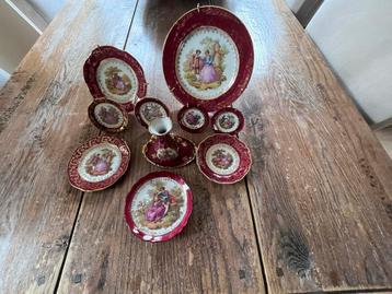 Limoges Porselein Set - 11 Delig Antiek Serviesgoed beschikbaar voor biedingen