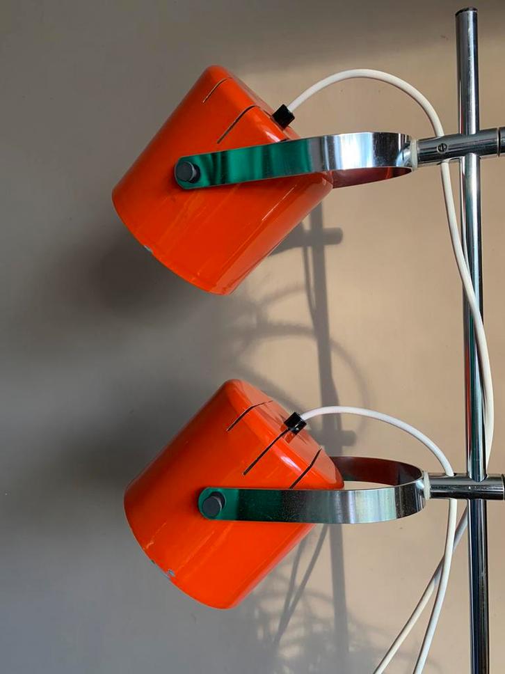 Vintage Anvia oranje vloerlamp, Huis en Inrichting, Lampen | Vloerlampen, Zo goed als nieuw, 150 tot 200 cm, Ophalen of Verzenden