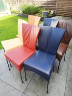 6 Luxe leren stoelen - diverse kleuren, Huis en Inrichting, Ophalen, Overige kleuren, Leer, Zo goed als nieuw