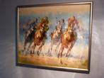 Schilderij Anthony Veccio Paardenrace paarden race paarden, Ophalen, Schilderij