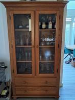 Eiken vitrinekast, Huis en Inrichting, Ophalen, Eikenhout, 50 tot 100 cm, Zo goed als nieuw