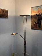 Staande lamp, met 2 dimbare lampen, Huis en Inrichting, Lampen | Vloerlampen, Ophalen, Gebruikt, Klassiek, Metaal