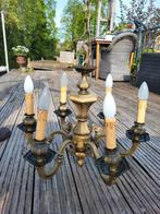 Zware massieve 6 armige antieke kroonluchter, Ophalen